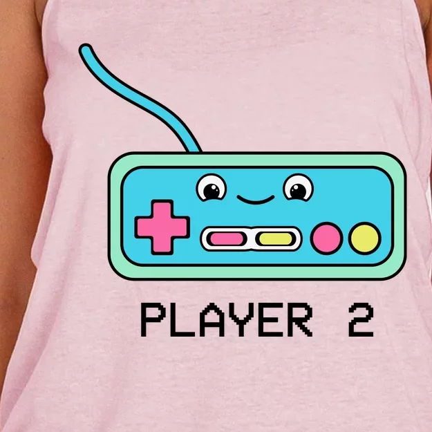 Cute Game Controller Kawaii Joystick Funny Gamer Boy Matching Gamer Couple Women's Knotted Racerback Tank