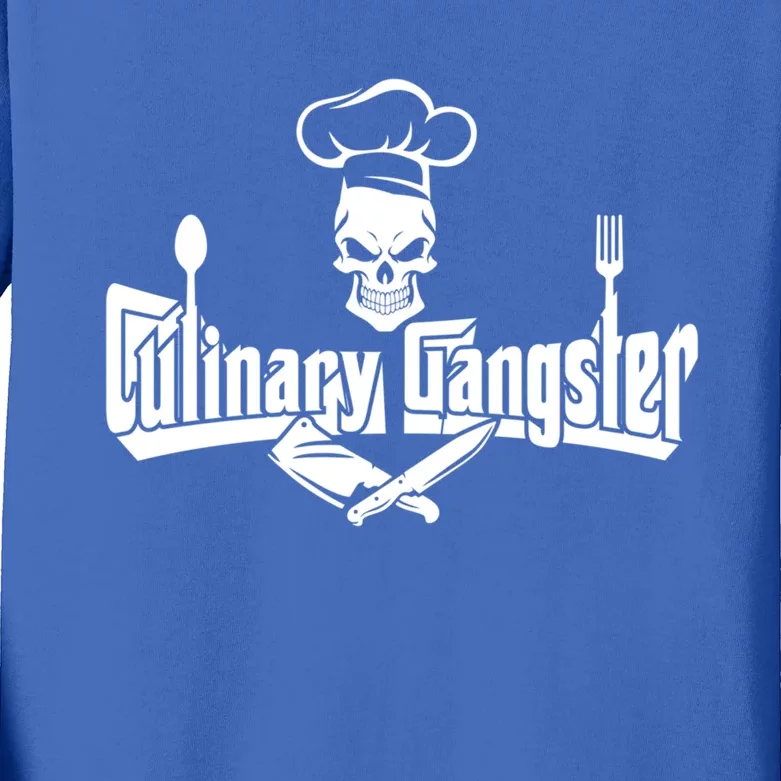 Culinary Gangster Chef Meaningful Gift Chef Gift Cooking Meaningful Gift Kids Long Sleeve Shirt