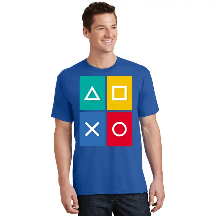 Colorful Gaming Controls Funny Game Day Cool Gamer Cool Gift T-Shirt