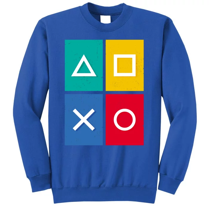 Colorful Gaming Controls Funny Game Day Cool Gamer Cool Gift Tall Sweatshirt