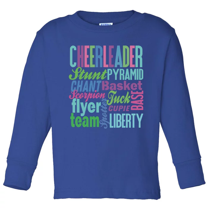 Cheerleader Gift Cheerleading Gift Cheer Teen Mom Toddler Long Sleeve Shirt