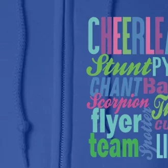 Cheerleader Gift Cheerleading Gift Cheer Teen Mom Full Zip Hoodie