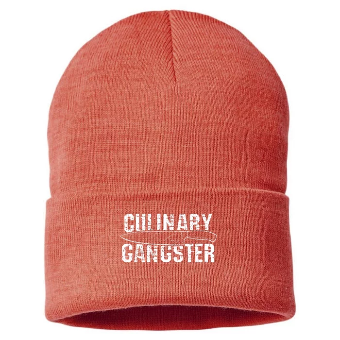 Culinary Gangster Chef Cook Kitchen Sustainable Knit Beanie