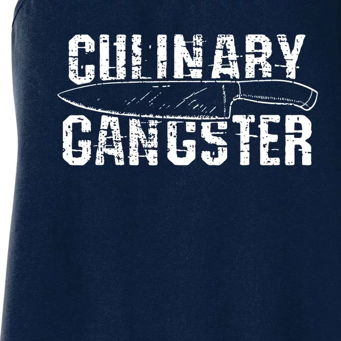 Culinary Gangster Chef Cook Kitchen Women's Racerback Tank