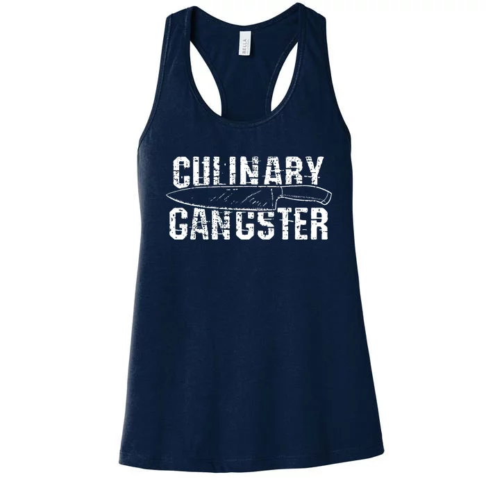 Culinary Gangster Chef Cook Kitchen Women's Racerback Tank