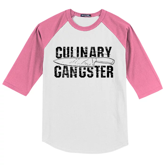 Culinary Gangster Chef Cook Kitchen Kids Colorblock Raglan Jersey