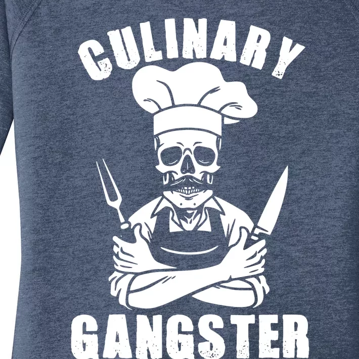 Culinary Gangster Cool Cooking Guru Women's Perfect Tri Tunic Long Sleeve Shirt