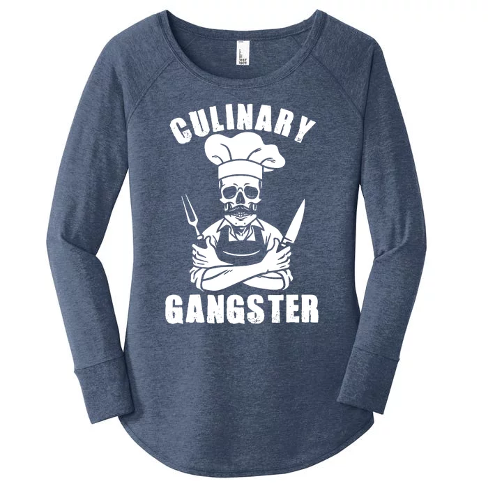 Culinary Gangster Cool Cooking Guru Women's Perfect Tri Tunic Long Sleeve Shirt