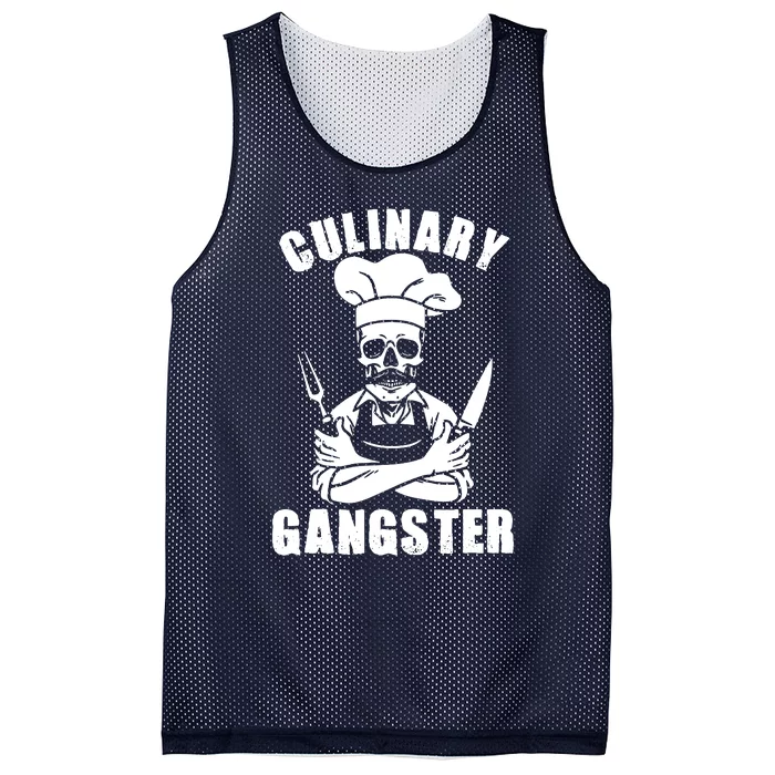 Culinary Gangster Cool Cooking Guru Mesh Reversible Basketball Jersey Tank