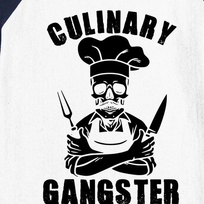 Culinary Gangster Cool Cooking Guru Baseball Sleeve Shirt