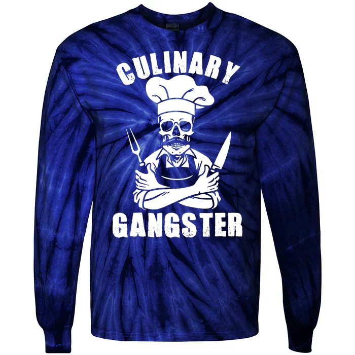 Culinary Gangster Cool Cooking Guru Tie-Dye Long Sleeve Shirt