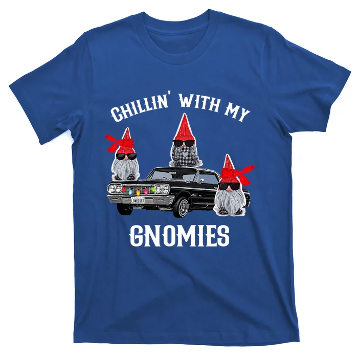 Christmas Gnomes Chillin With My Gnomies Homies Chillin Cute Gift T-Shirt