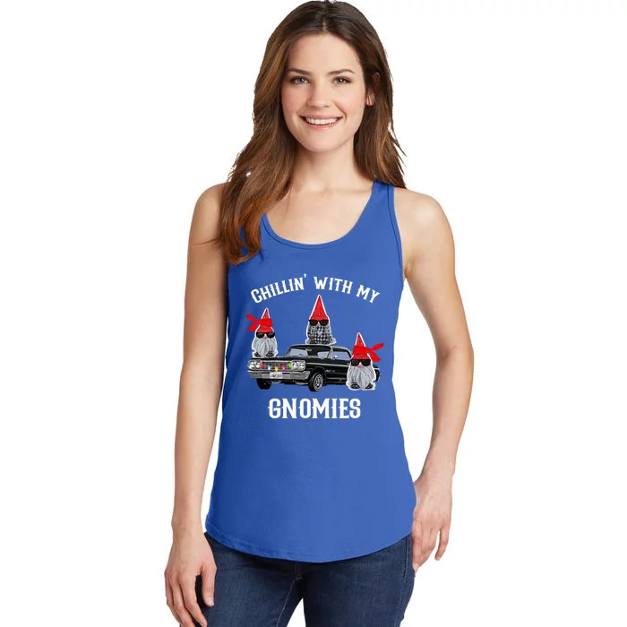 Christmas Gnomes Chillin With My Gnomies Homies Chillin Cute Gift Ladies Essential Tank