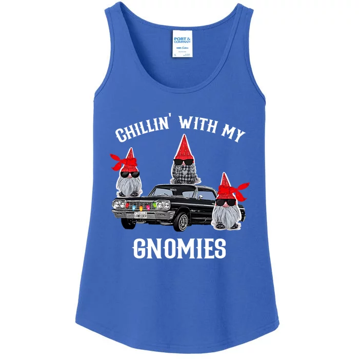 Christmas Gnomes Chillin With My Gnomies Homies Chillin Cute Gift Ladies Essential Tank