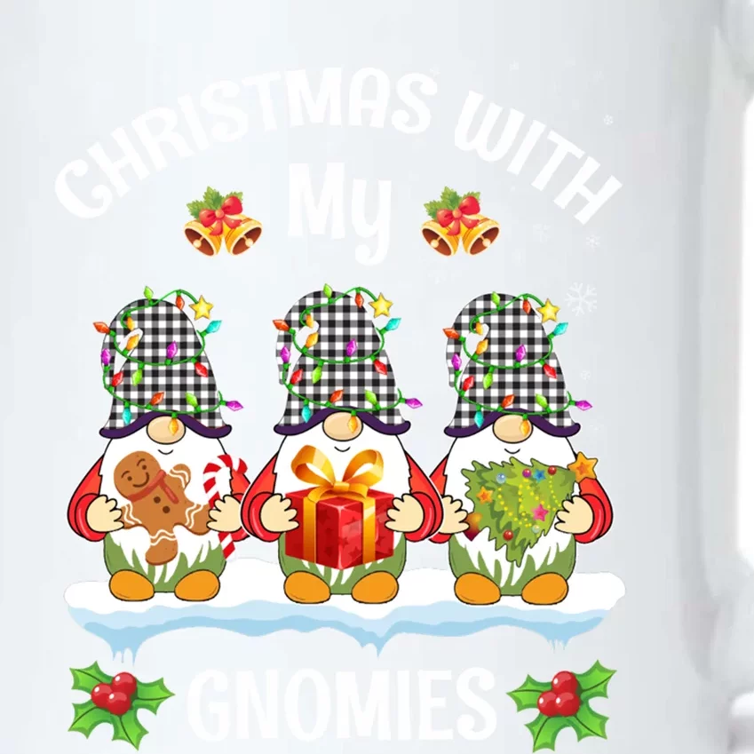 Cute Gnome Christmas Funny Holiday Christmas With My Gnomies Gift Black Color Changing Mug