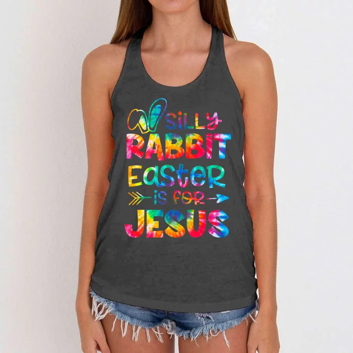 Christians Gifts Cute Silly Rabbit Easter Is For Jesus Women's Knotted Racerback Tank