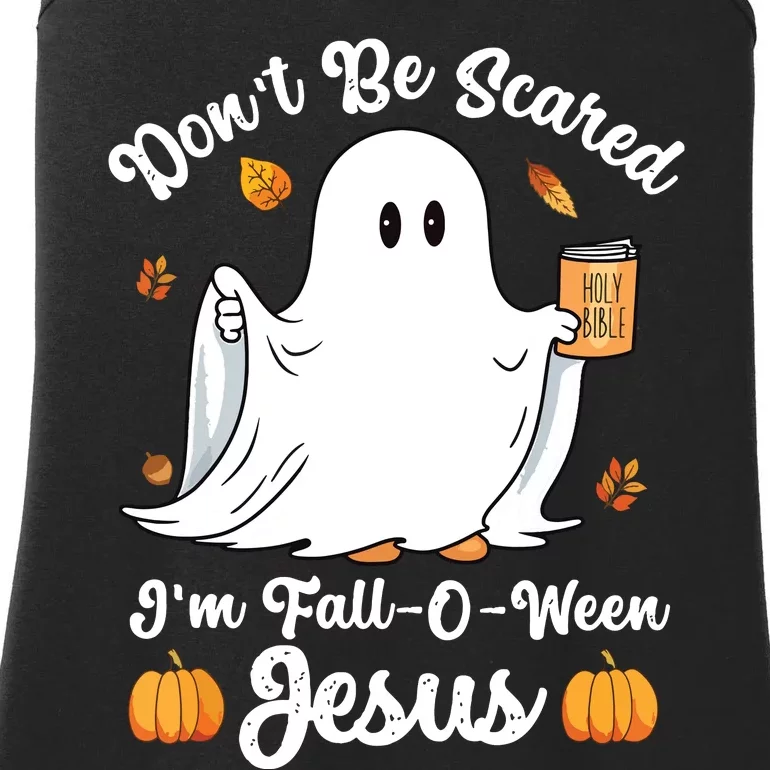 Cute Ghost Christian Halloween Falloween Jesus Pumpkin Ladies Essential Tank