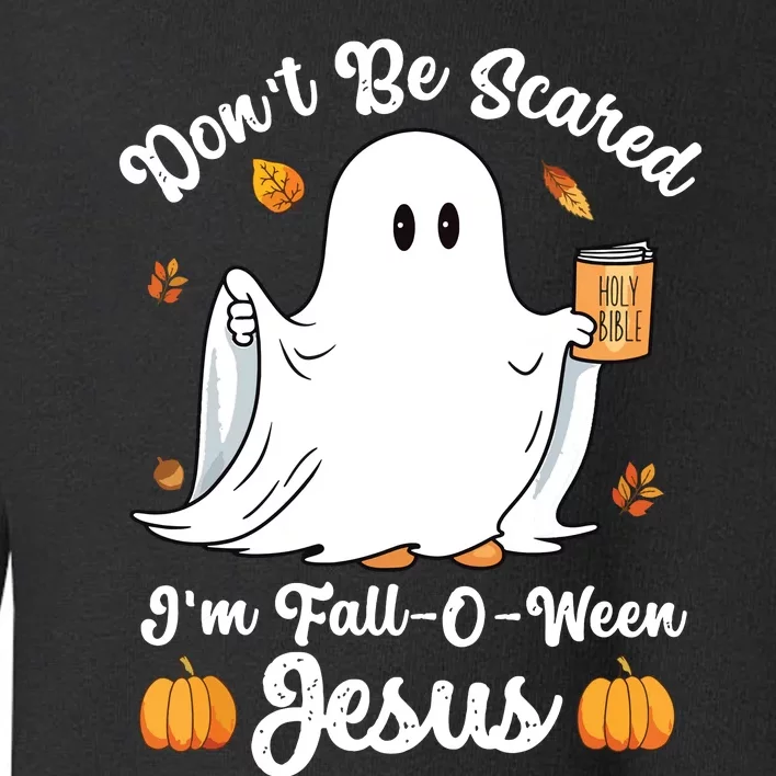 Cute Ghost Christian Halloween Falloween Jesus Pumpkin Toddler Sweatshirt