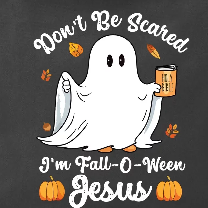 Cute Ghost Christian Halloween Falloween Jesus Pumpkin Zip Tote Bag