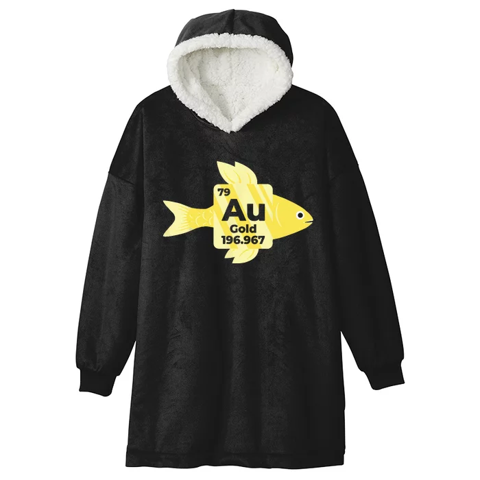 Chemistry Goldfish Chemical Symbol Chemist Hooded Wearable Blanket