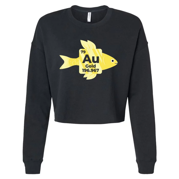 Chemistry Goldfish Chemical Symbol Chemist Cropped Pullover Crew