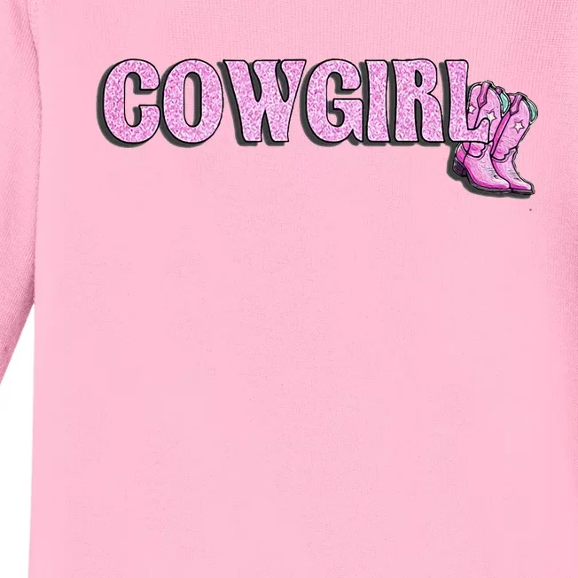 Cow Girl Baby Long Sleeve Bodysuit