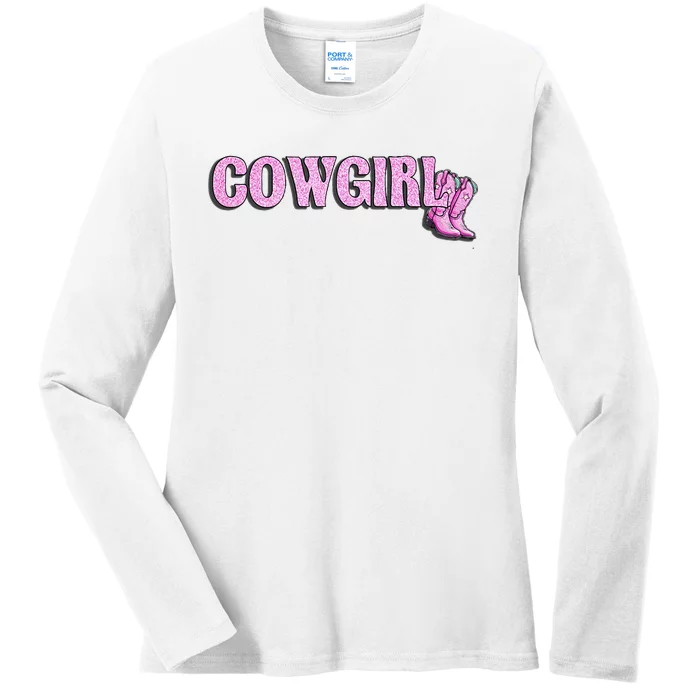 Cow Girl Ladies Long Sleeve Shirt