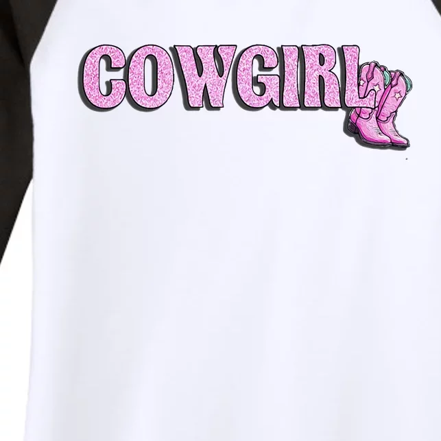 Cow Girl Women's Tri-Blend 3/4-Sleeve Raglan Shirt