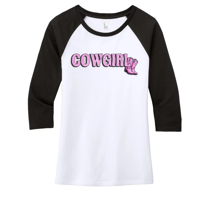 Cow Girl Women's Tri-Blend 3/4-Sleeve Raglan Shirt