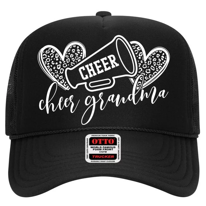 Cheer Grandma High Crown Mesh Trucker Hat