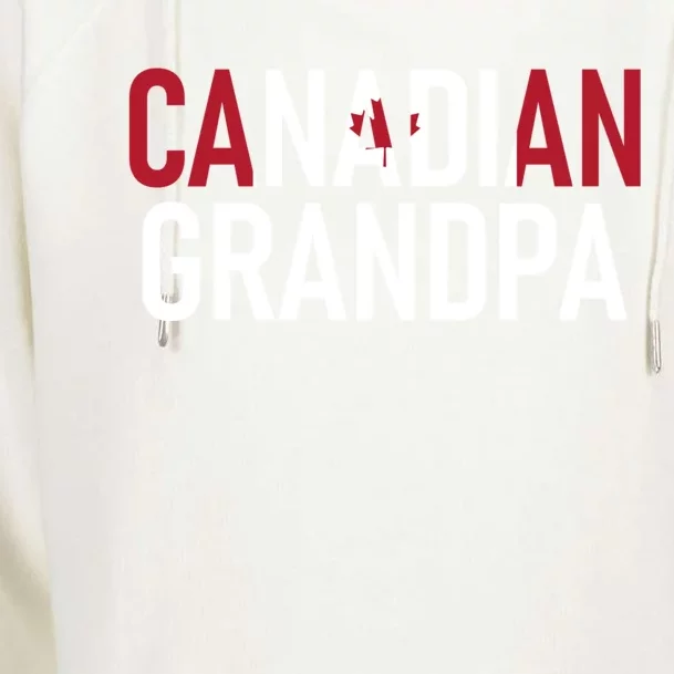 Canada Grandpa Canadian Grandpa Womens Funnel Neck Pullover Hood