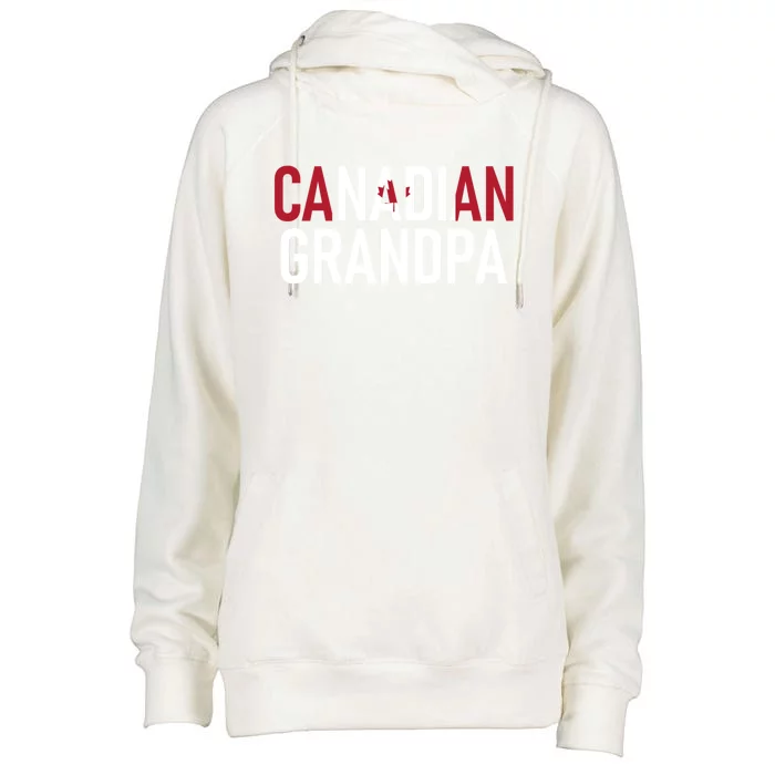 Canada Grandpa Canadian Grandpa Womens Funnel Neck Pullover Hood