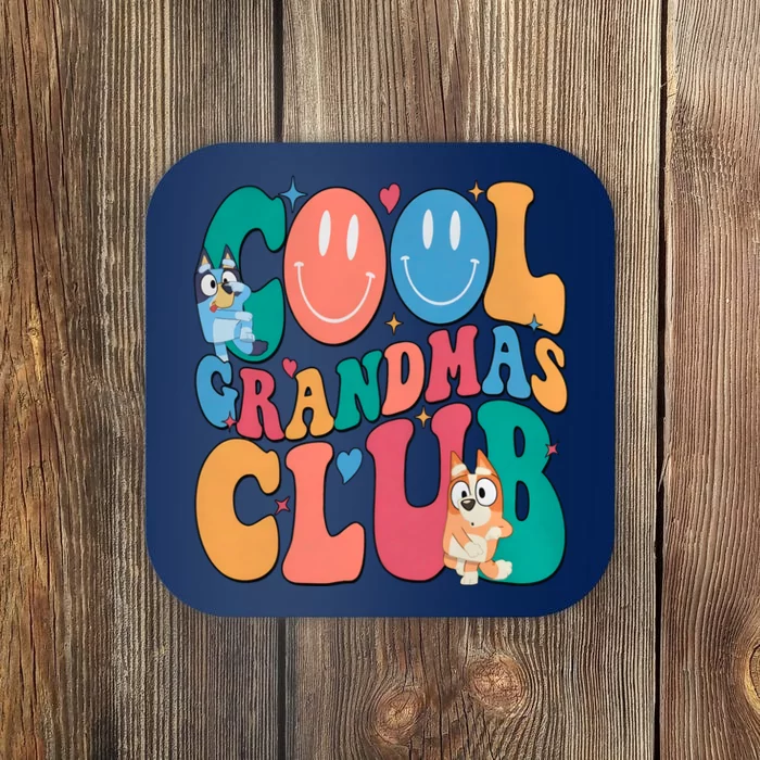 Cool GrandmaS Club Cute Dog Family Matching Coaster