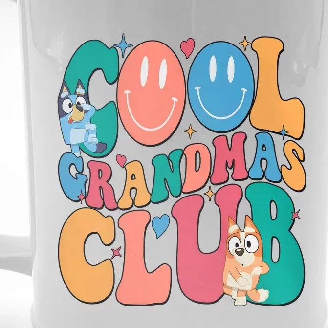 Cool GrandmaS Club Cute Dog Family Matching Front & Back Beer Stein