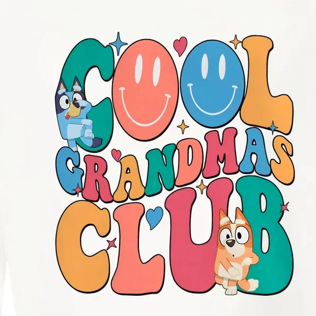 Cool GrandmaS Club Cute Dog Family Matching Cropped Pullover Crew