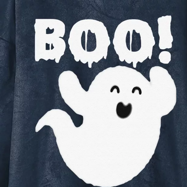 Cute Ghost Cool Funny Ghost Boo Halloween Hooded Wearable Blanket