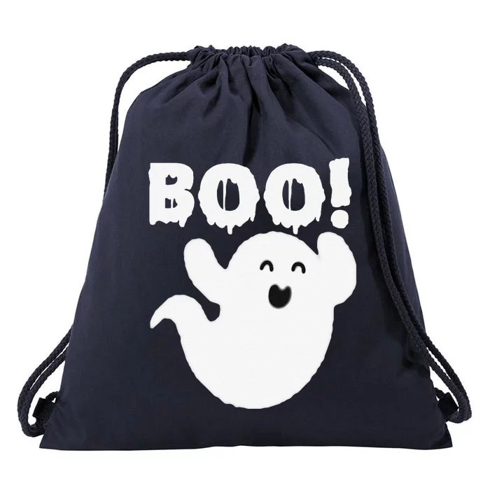 Cute Ghost Cool Funny Ghost Boo Halloween Drawstring Bag