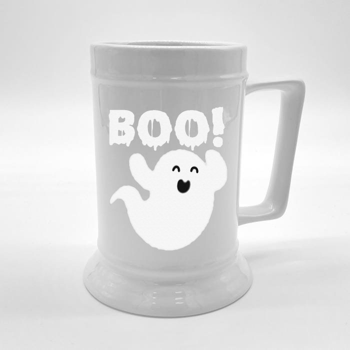 Cute Ghost Cool Funny Ghost Boo Halloween Front & Back Beer Stein