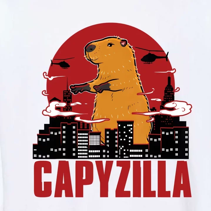 Capybara Gifts Capyzilla Funny And Lovely Animal Humor Parody Garment-Dyed Sweatshirt