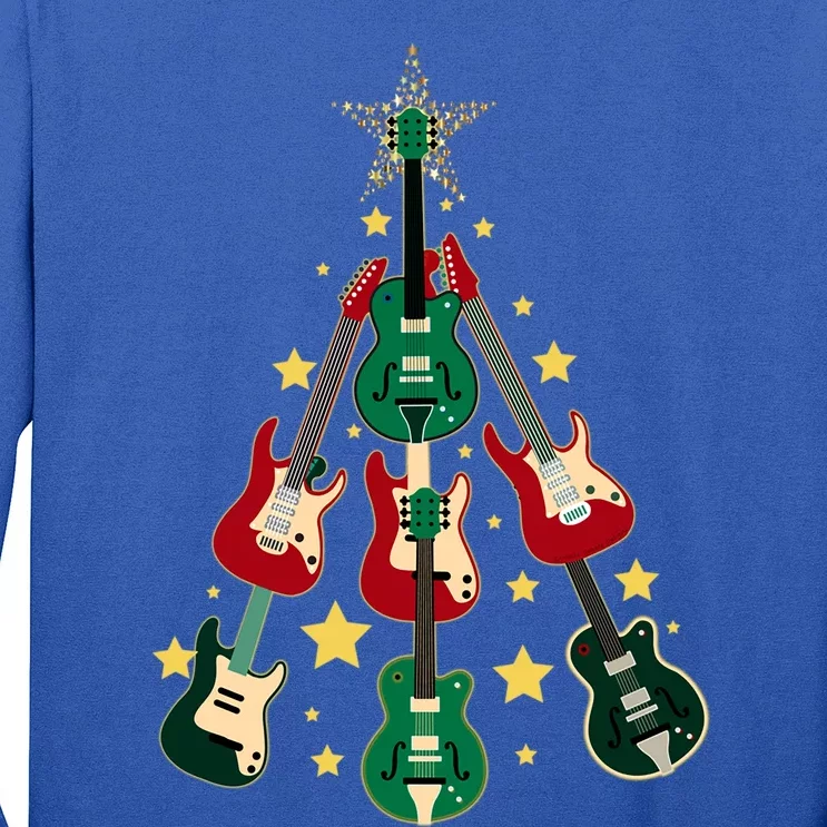 Cool Guitar Christmas Tree Guitar Lovers Christmas Tree Gift Long Sleeve Shirt