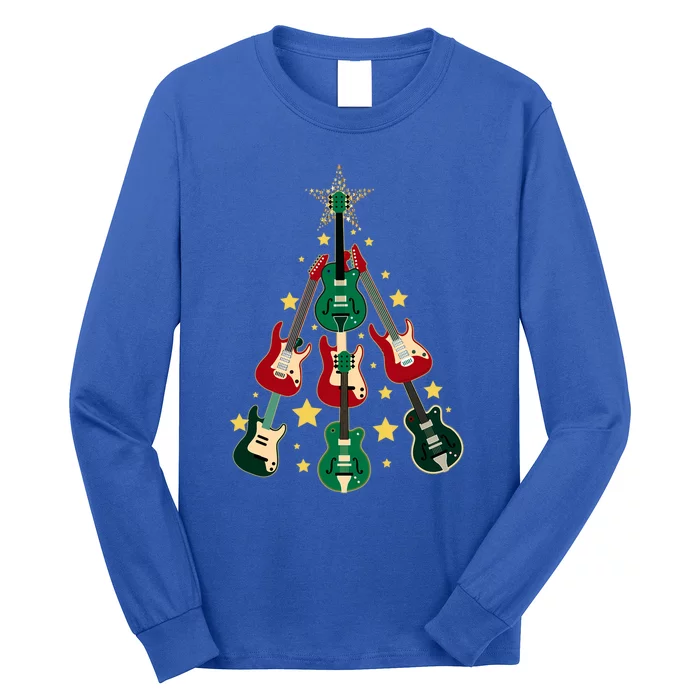 Cool Guitar Christmas Tree Guitar Lovers Christmas Tree Gift Long Sleeve Shirt