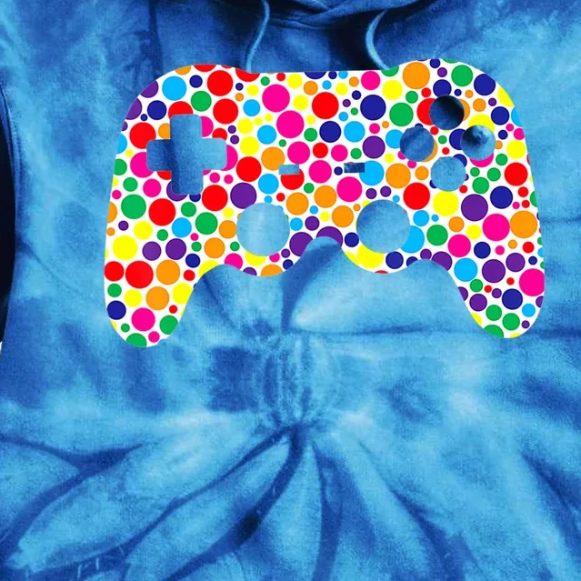 Colorful Game Controller Happy International Dot Tie Dye Hoodie