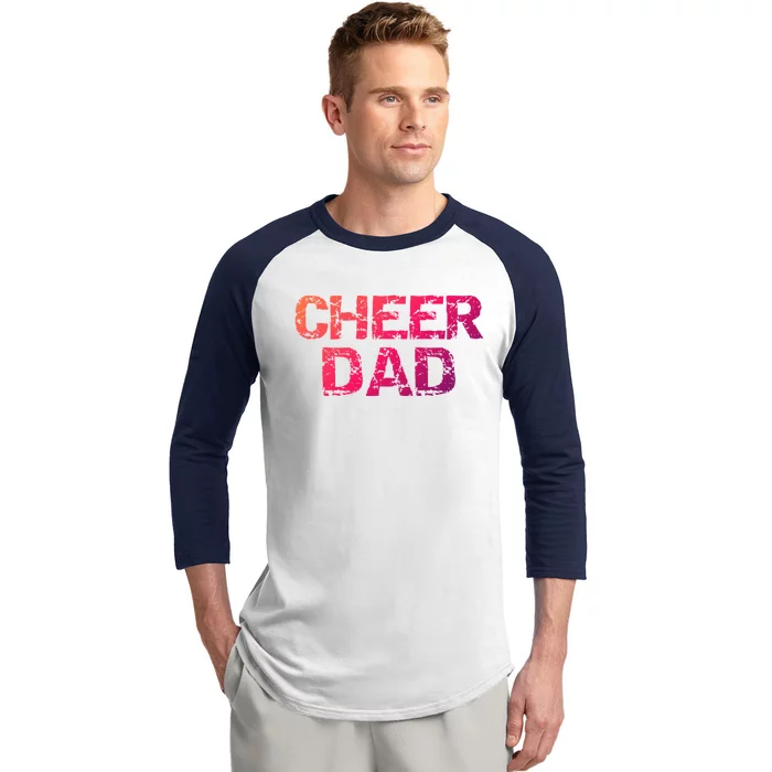 Cheerleading Gift Cheerleader Father Idea Cheer Dad Meaningful Gift Baseball Sleeve Shirt