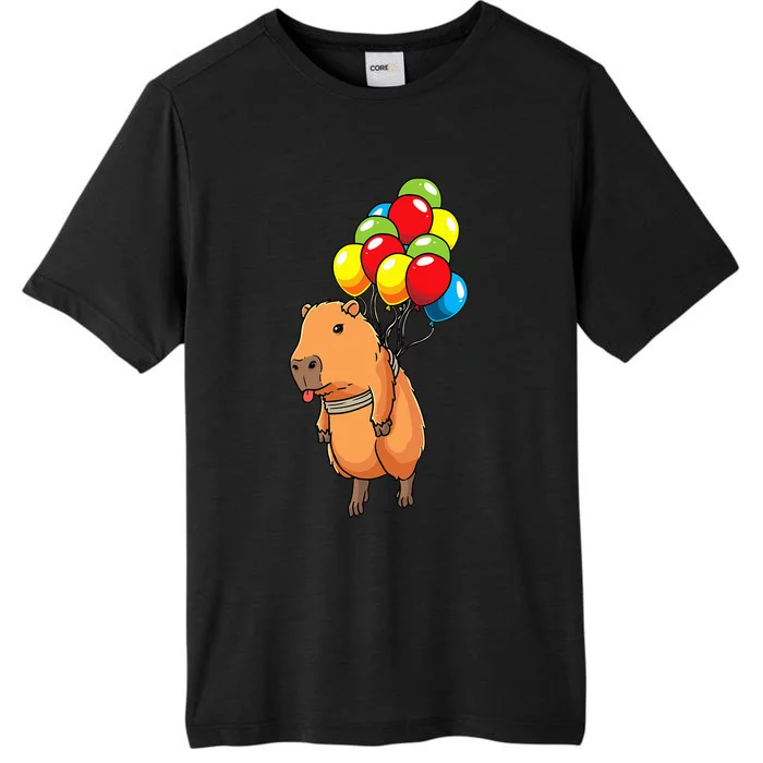 Capybara Giant Cavy Rodent With Balloons Capybara ChromaSoft Performance T-Shirt