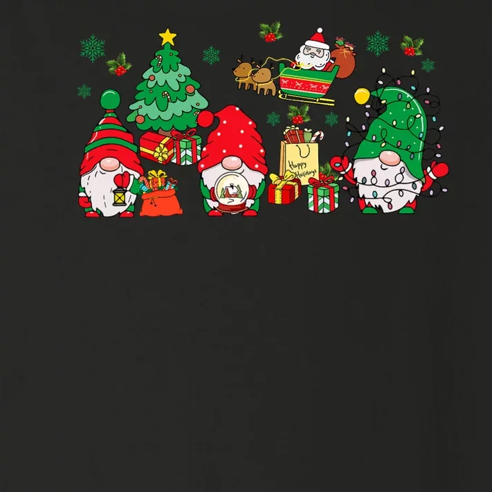 Cute Gnomes Christmas Santa Claus Gnome Xmas Family Matching Toddler Long Sleeve Shirt