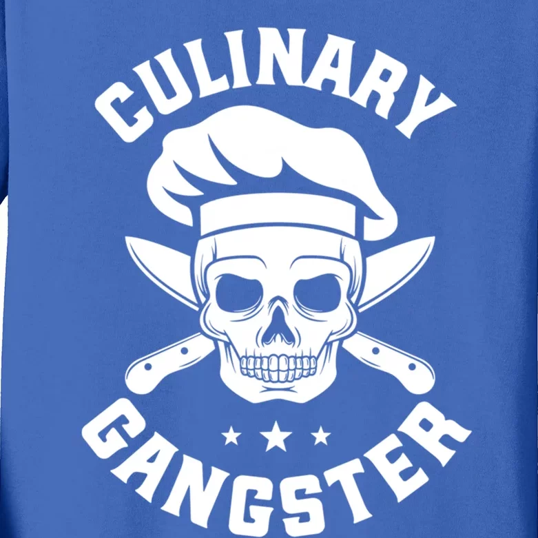 Culinary Gangster Chef Gift Kids Long Sleeve Shirt