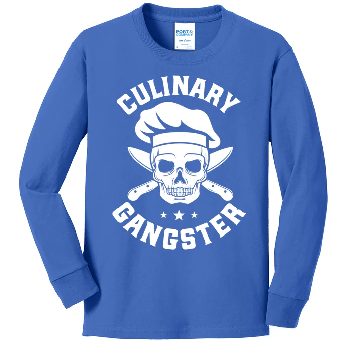 Culinary Gangster Chef Gift Kids Long Sleeve Shirt