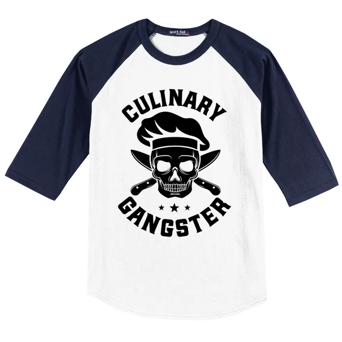 Culinary Gangster Chef Gift Baseball Sleeve Shirt