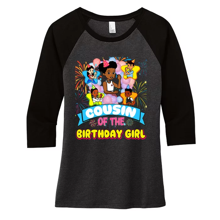 Cousin GracieS Corner Birthday Dolls Cute Party Gift Women's Tri-Blend 3/4-Sleeve Raglan Shirt