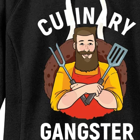 Culinary Gangster Chef Cook Gourmet Cool Gift Women's Fleece Hoodie